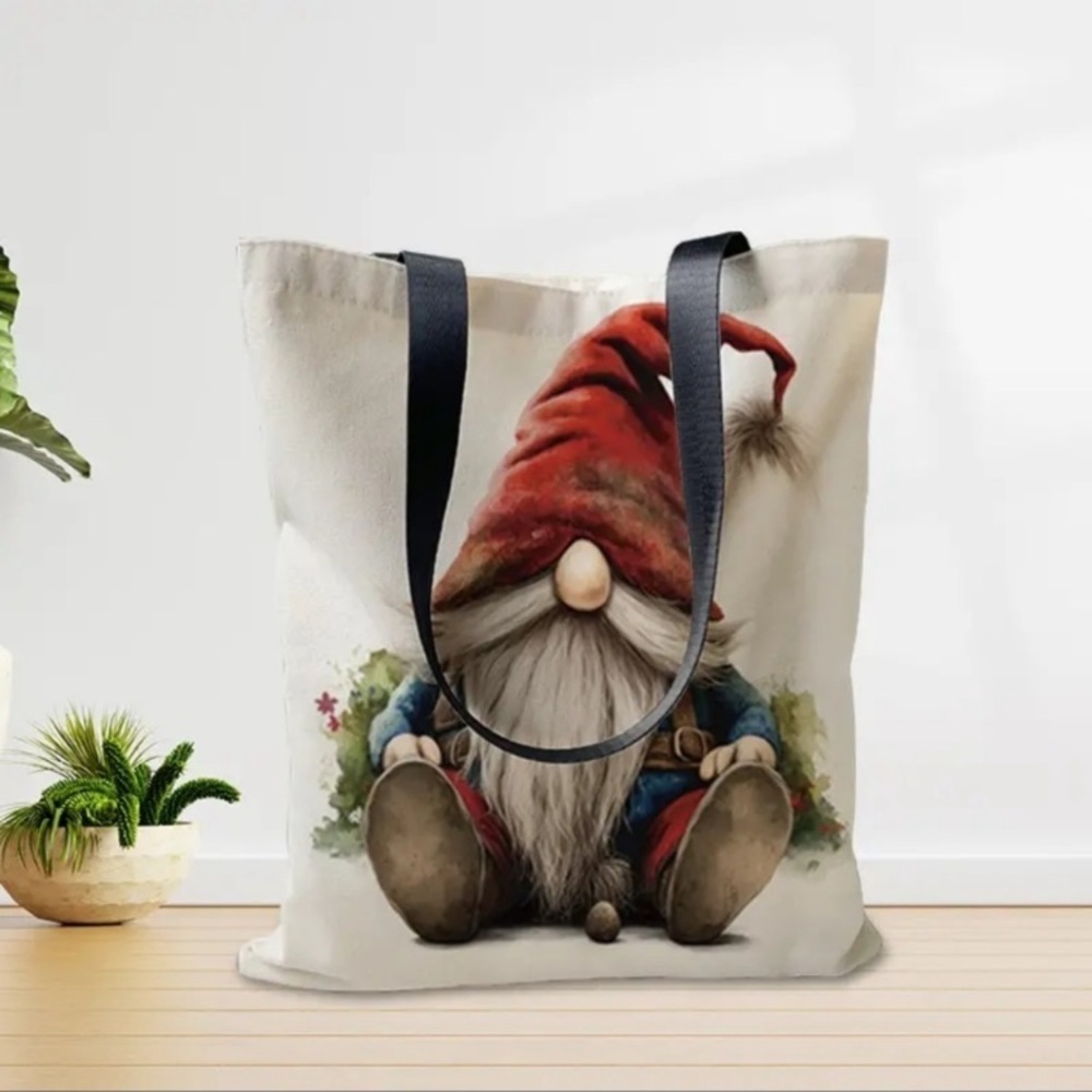 Gnome Canvas Tote Bag